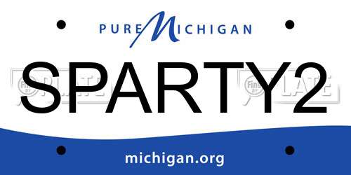 SPARTY2 Michigan License Plate