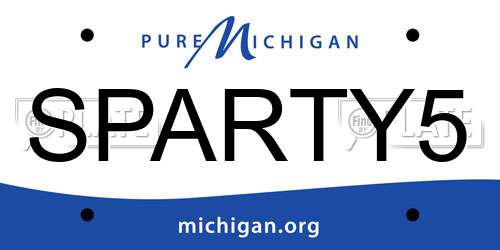 SPARTY5 Michigan License Plate