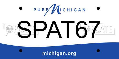 SPAT67 Michigan License Plate
