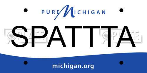 SPATTTA Michigan License Plate