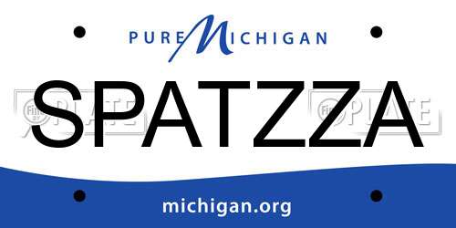 SPATZZA Michigan License Plate