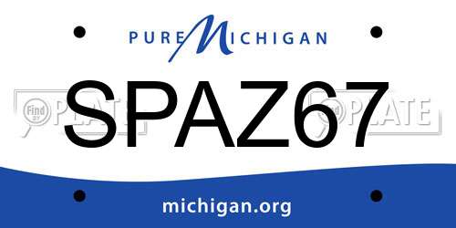 SPAZ67 Michigan License Plate