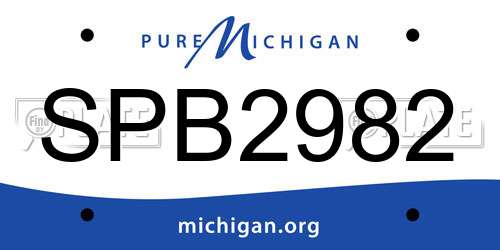 SPB2982 Michigan License Plate