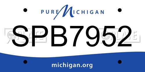 SPB7952 Michigan License Plate