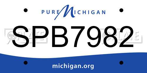 SPB7982 Michigan License Plate