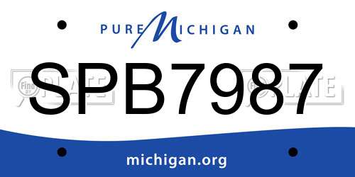 SPB7987 Michigan License Plate