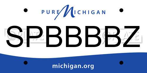 SPBBBBZ Michigan License Plate