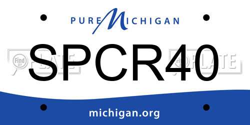 SPCR40 Michigan License Plate