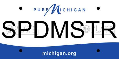 SPDMSTR Michigan License Plate