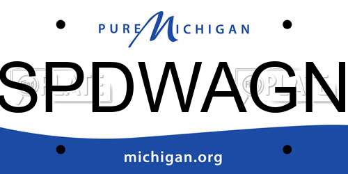 SPDWAGN Michigan License Plate