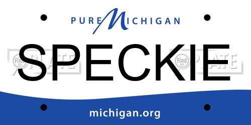 SPECKIE Michigan License Plate