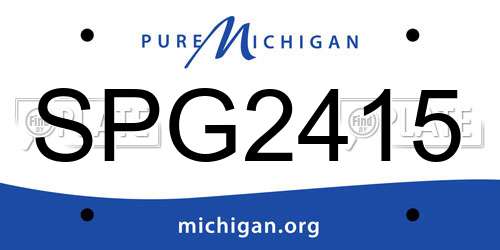 SPG2415 Michigan License Plate