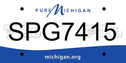 SPG7415 Michigan License Plate