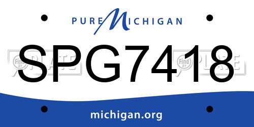 SPG7418 Michigan License Plate