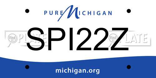 SPI22Z Michigan License Plate