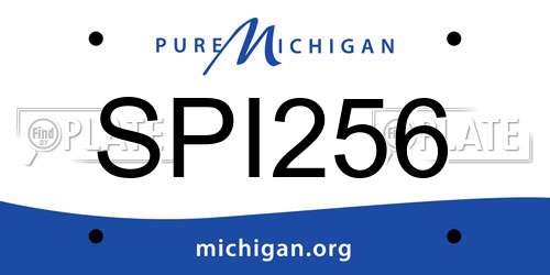SPI256 Michigan License Plate