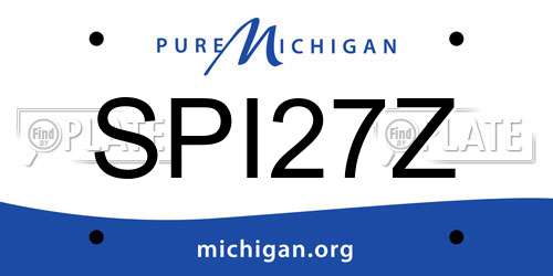 SPI27Z Michigan License Plate
