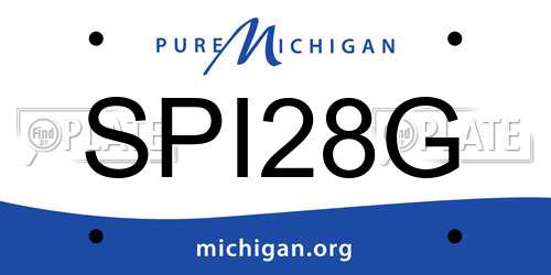 SPI28G Michigan License Plate
