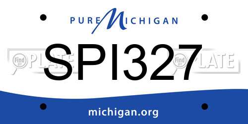 SPI327 Michigan License Plate