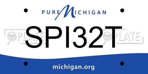 SPI32T Michigan License Plate