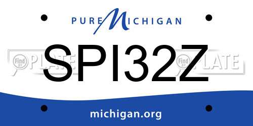 SPI32Z Michigan License Plate