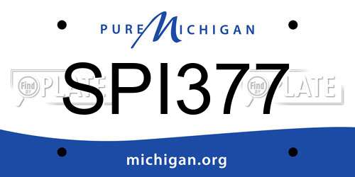 SPI377 Michigan License Plate