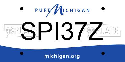 SPI37Z Michigan License Plate