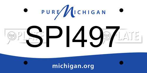 SPI497 Michigan License Plate