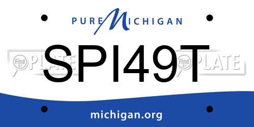 SPI49T Michigan License Plate