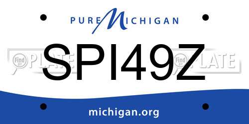 SPI49Z Michigan License Plate