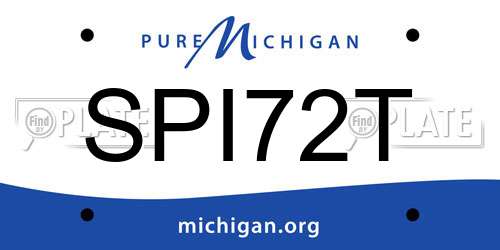 SPI72T Michigan License Plate