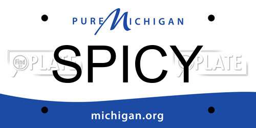 SPICY Michigan License Plate
