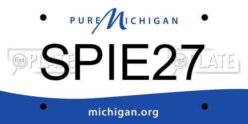 SPIE27 Michigan License Plate