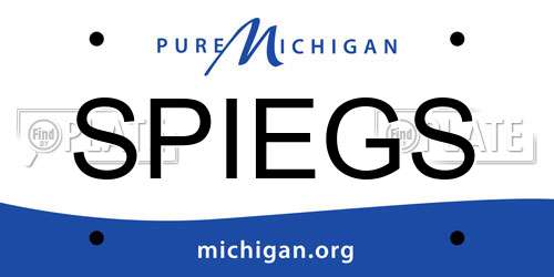SPIEGS Michigan License Plate