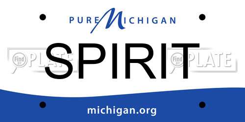 SPIRIT Michigan License Plate