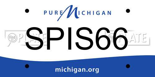 SPIS66 Michigan License Plate