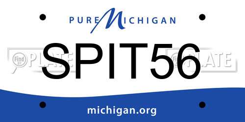 SPIT56 Michigan License Plate
