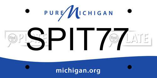 SPIT77 Michigan License Plate