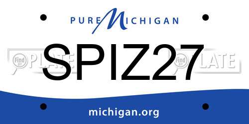 SPIZ27 Michigan License Plate