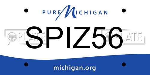SPIZ56 Michigan License Plate