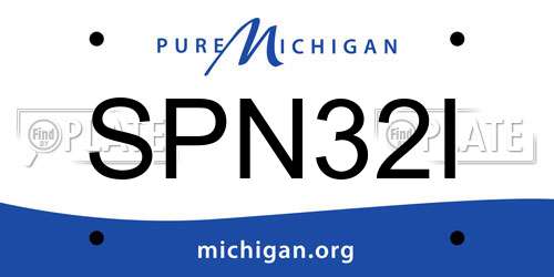 SPN32I Michigan License Plate