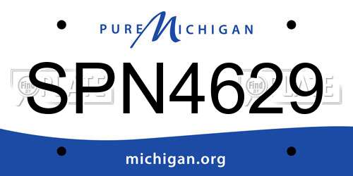 SPN4629 Michigan License Plate