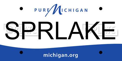 SPRLAKE Michigan License Plate