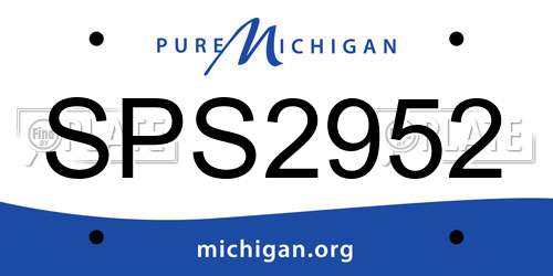 SPS2952 Michigan License Plate