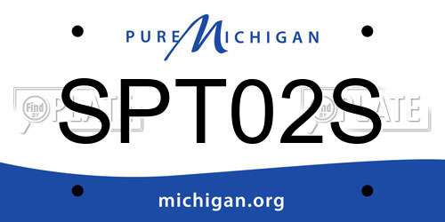 SPT02S Michigan License Plate