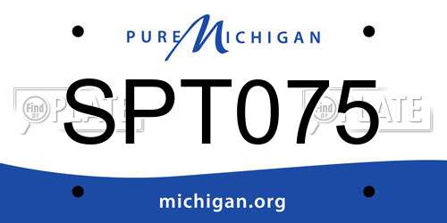 SPT075 Michigan License Plate