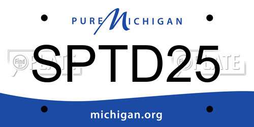 SPTD25 Michigan License Plate