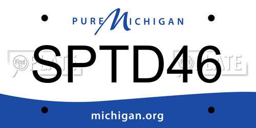 SPTD46 Michigan License Plate