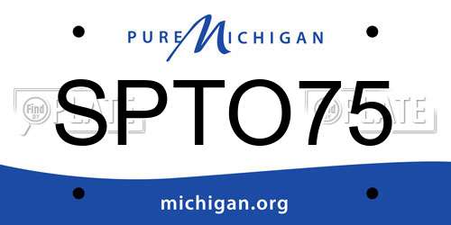 SPTO75 Michigan License Plate