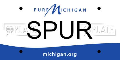 SPUR Michigan License Plate